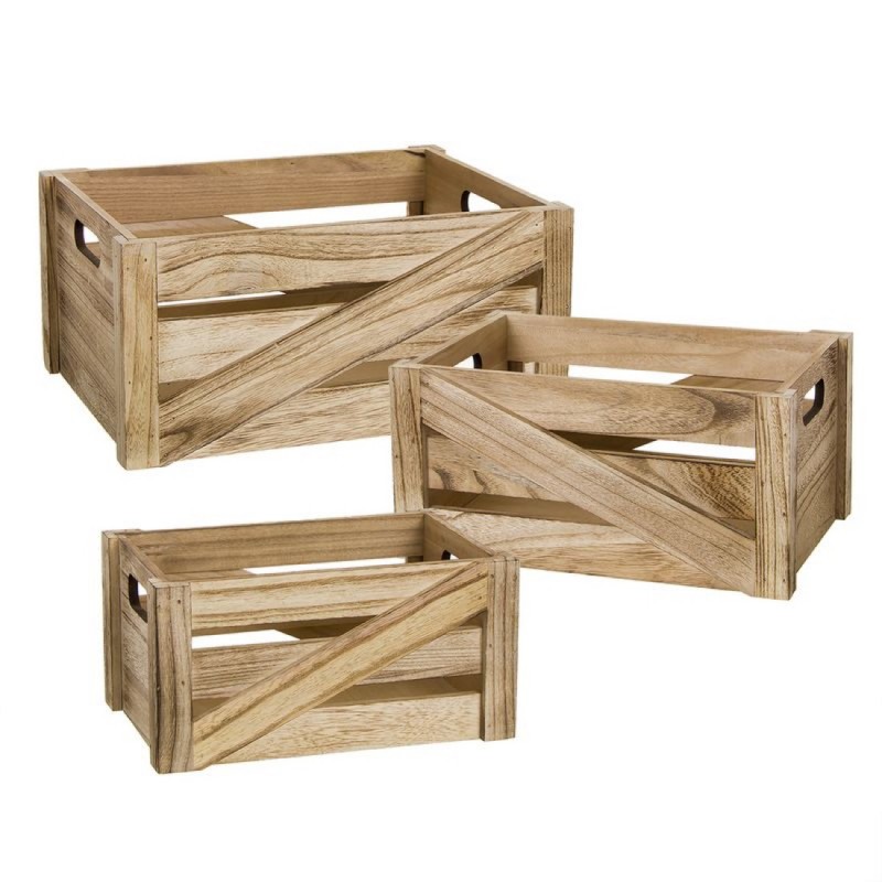 Caja Madera Juego 3 Unidades 36 cm