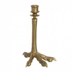 Candelabro Forma Garra Oro 25 cm