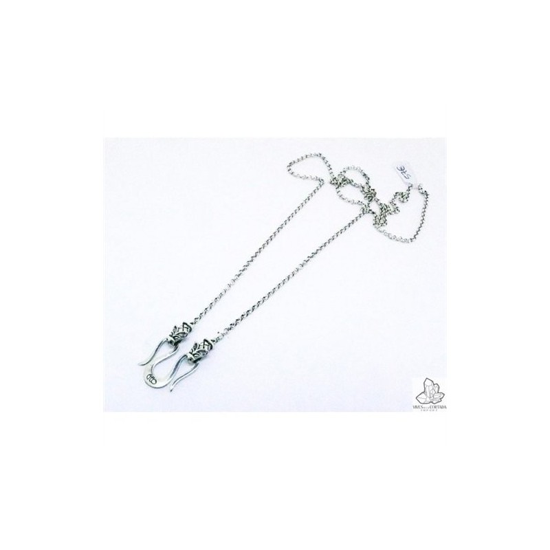 CADENA GOTLAND 2MM 45CM CABEZAS DE DRAGON