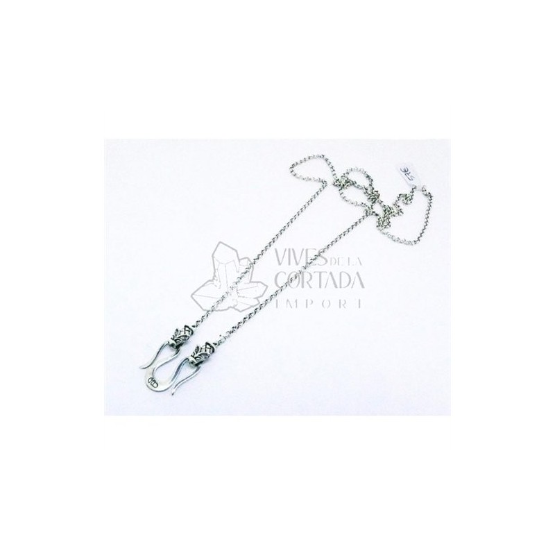 Cadena Gotland 2mm 70 cm Cabezas de Dragon