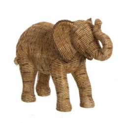 Figura Decorativa Elefante Efecto Ratan 33 cm