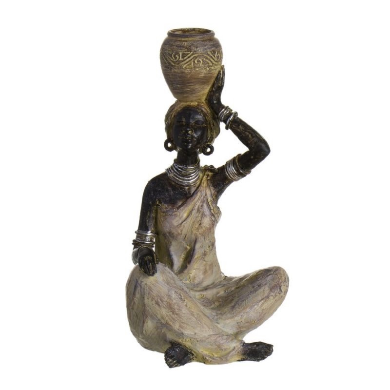 Figura Decorativa Mujer Africana 24 cm