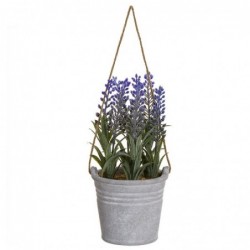 Flor Decorativa Lavanda Artificial con Maceta 22 cm