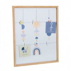 Panel Decorativo con Pinzas Sunshine Azul 55 cm