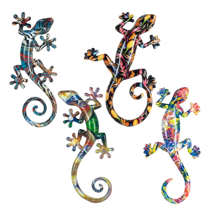 Adorno Pared Decorativo x4 Lagarto 26 cm