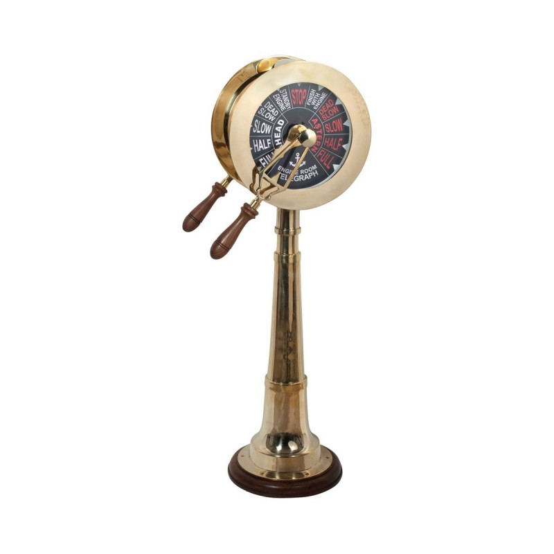 Figura Decorativa Bronce Telegrafo Barco Retro Luxury 91 cm