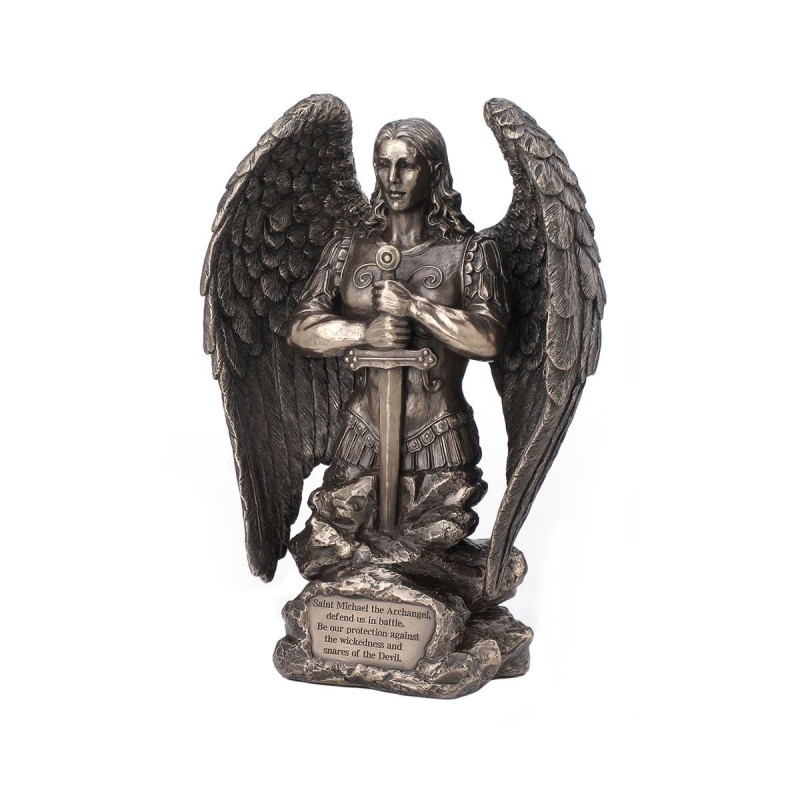 Figura Decorativa Clasica Arcangel San Miguel Resina 22 cm