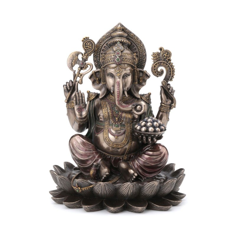 Figura Decorativa Clasica Ganesha Resina 24 cm