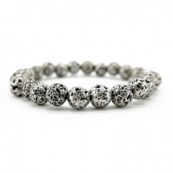 Pulsera de Lava Baño Plata 8mm