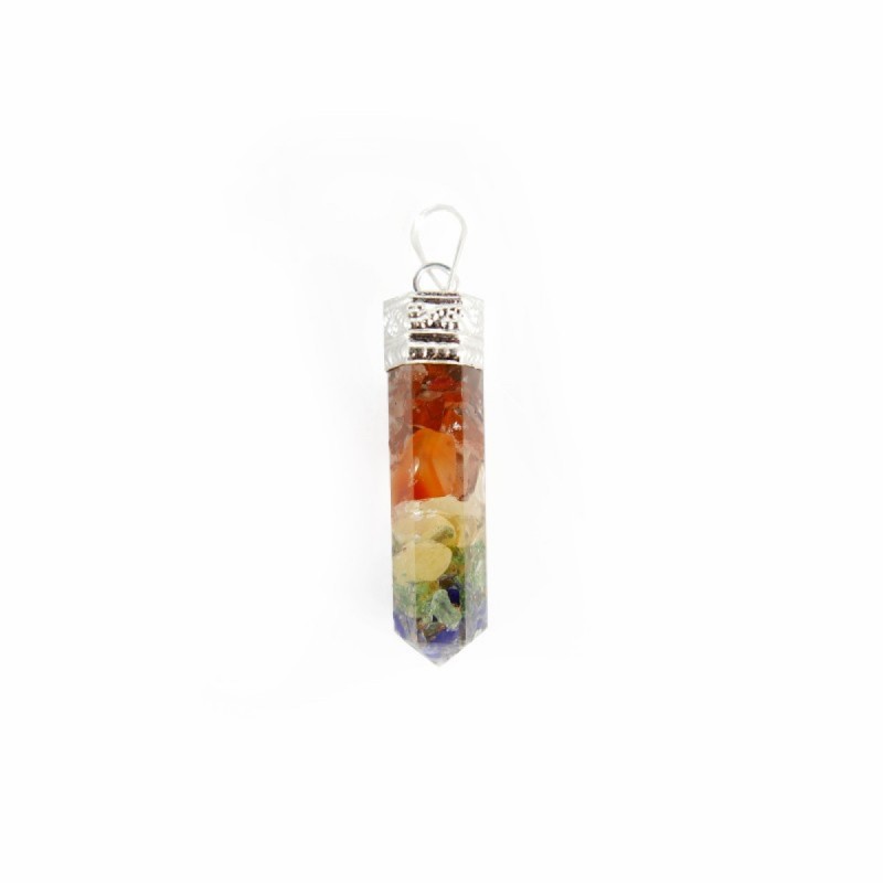 Colgante Punta de Resina con Chakras