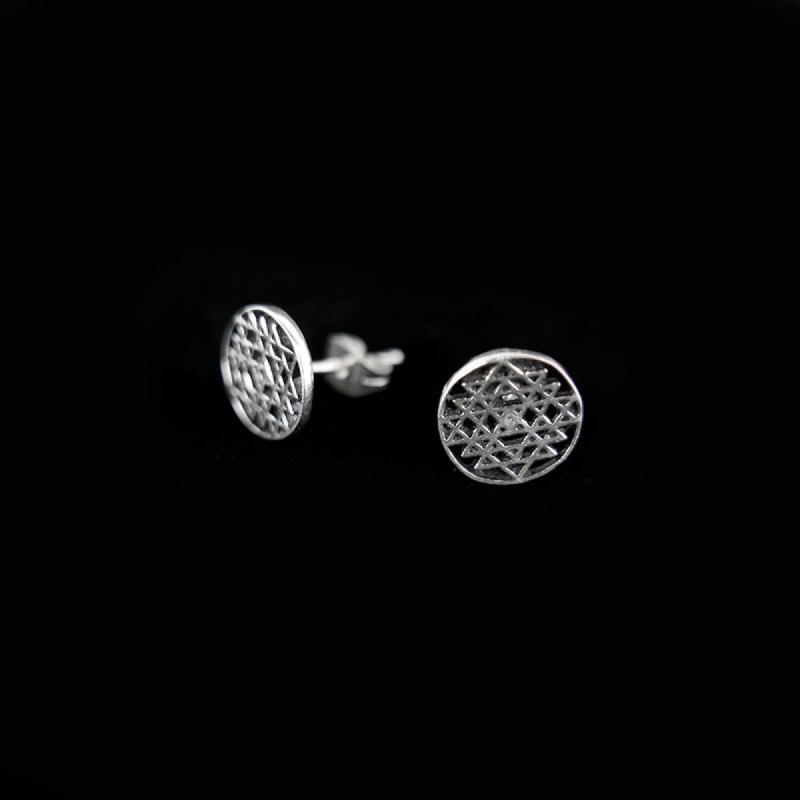 Pendientes Yantra Baño de Plata -P26-