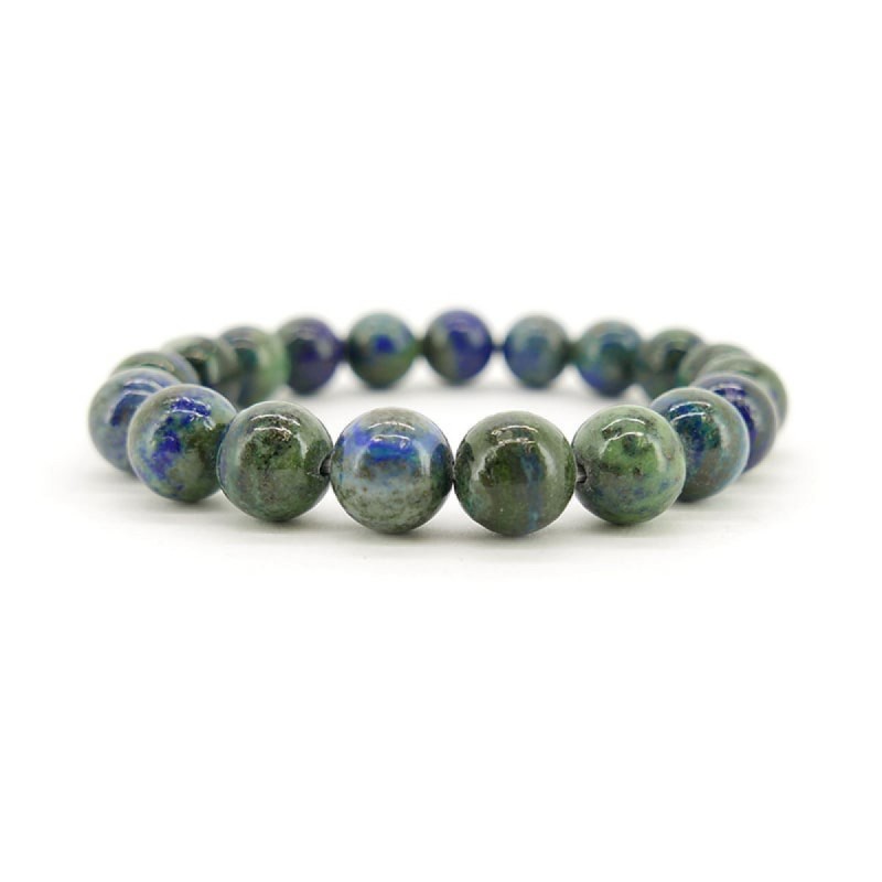 Pulsera de Azurita con Malaquita 10mm