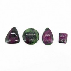 Piedra Cabujón de Rubí con Zoisita (Pack 20gr)