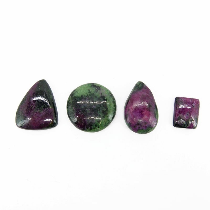 Piedra Cabujón de Rubí con Zoisita (Pack 20gr)