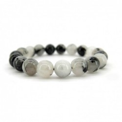 Pulsera de Cuarzo Turmalinado 10mm