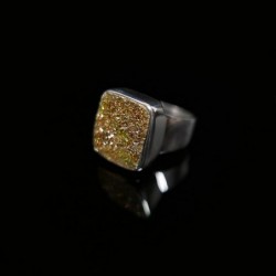 Anillo de Pirita Arco Iris -J33- Plata de Ley 925