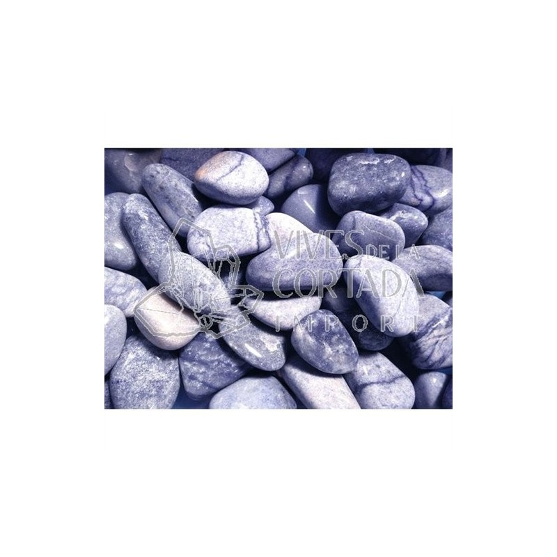 Piedras Rodados de Cuarzo Azul (pack de 250 gr) 3x2 cm