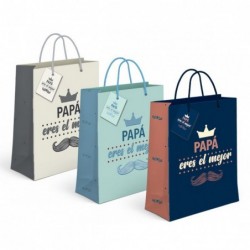 Bolsa Regalo Papel S Papa x3 Colores