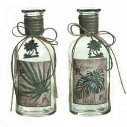 Botella decorativa Tropical x2 Modelos