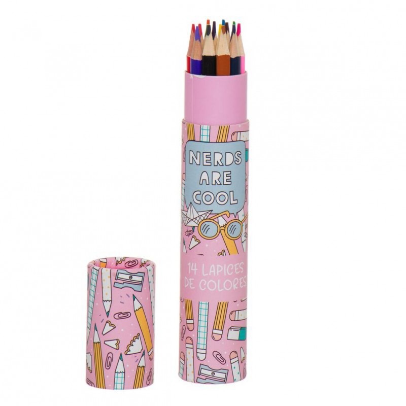 Caja con Lapices de Colores Pencils Rosa