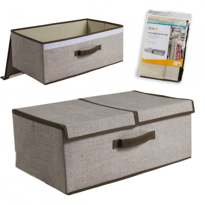 Caja de Almacenaje Plegable con Tapa Doble 50 cm