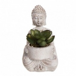 Figura Buda con Planta Natural 14 cm