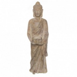 Figura Buda Portavela Piedra Resina 76 cm