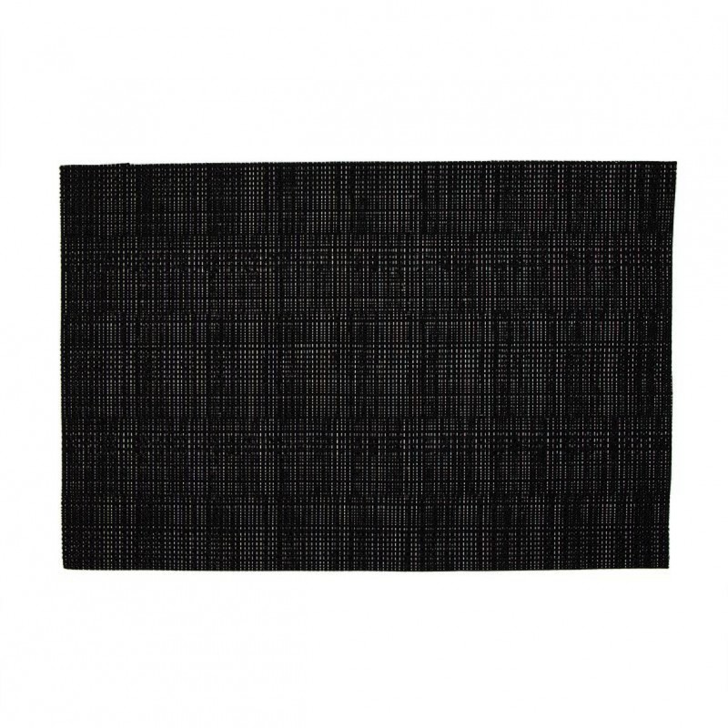 Individual 30x45 cm Efecto Metalico Negro