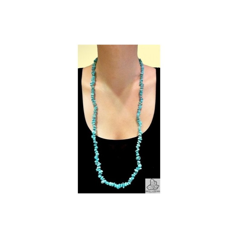 Collar Chip de Turquesa natural.