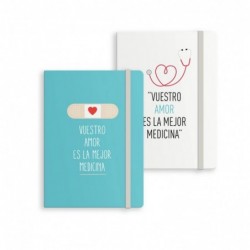 Libreta con Goma M Medicos x2 Modelos