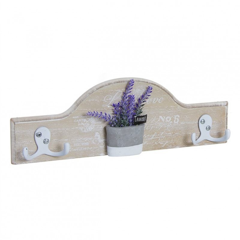 Perchero Pared Lavanda con 4 Colgadores Entrada Casa Baño Dormitorio 34 cm