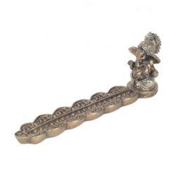 Apoyador de Incienso Ganesh Dorado Porta Incienso Hindu Ganesha Resina 20 cm