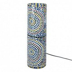 Lampara Decorativa Cilindro Ambiental Cristales Colores Ambiente Etnico 17 cm