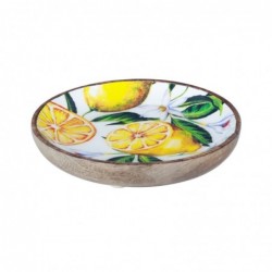 Plato Limones Madera de Mango Bandeja 15 cm