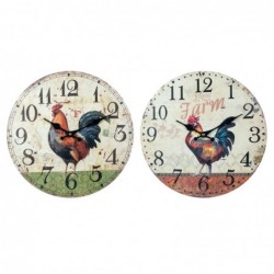 Reloj Pared Surtido Gallo Rustico 34 cm (1 unidad)