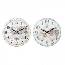 Reloj Pared Surtido Mapa Mundi 34 cm (1 unidad)