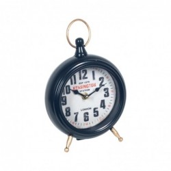 Reloj Sobremesa Metalico Mesa Mapa Mundi 26 cm