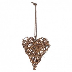 Adorno Decorativo Colgante Corazon Ratán 21 cm