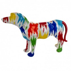 Figura Decorativa Perro Salchicha Dachshund Colorido 45 cm