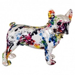 Figura Decorativa Resina Perro Bulldog Francés 24 cm Colores