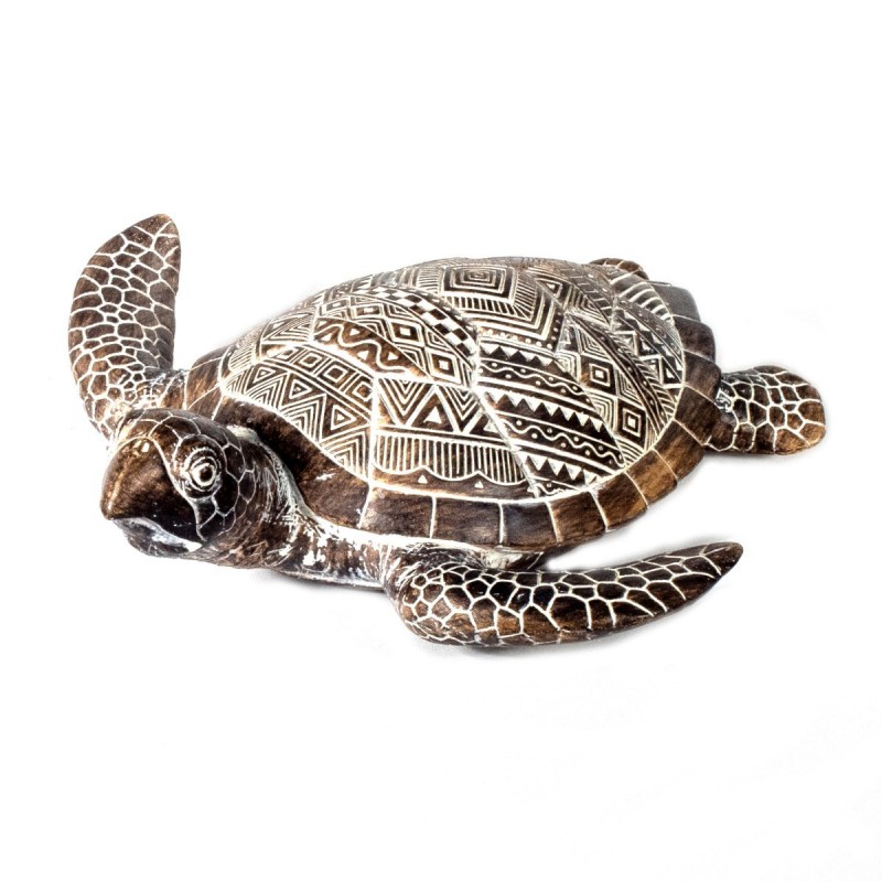 Figura Decorativa Tortuga Resina 22 cm