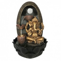 Fuente Decorativa Elefante Ganesha Dorado Budismo Hindu 39 cm