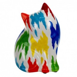 Hucha Figura Decorativa Gato Colorido 21 cm