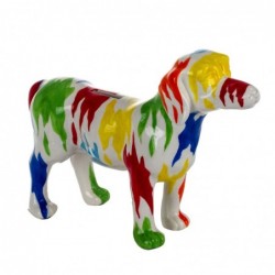 Hucha Figura Decorativa Perro Salchicha Dachshund Colorido 31 cm