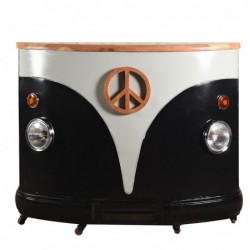 Mueble Bar Furgoneta Hippy Metal y Madera 155 cm