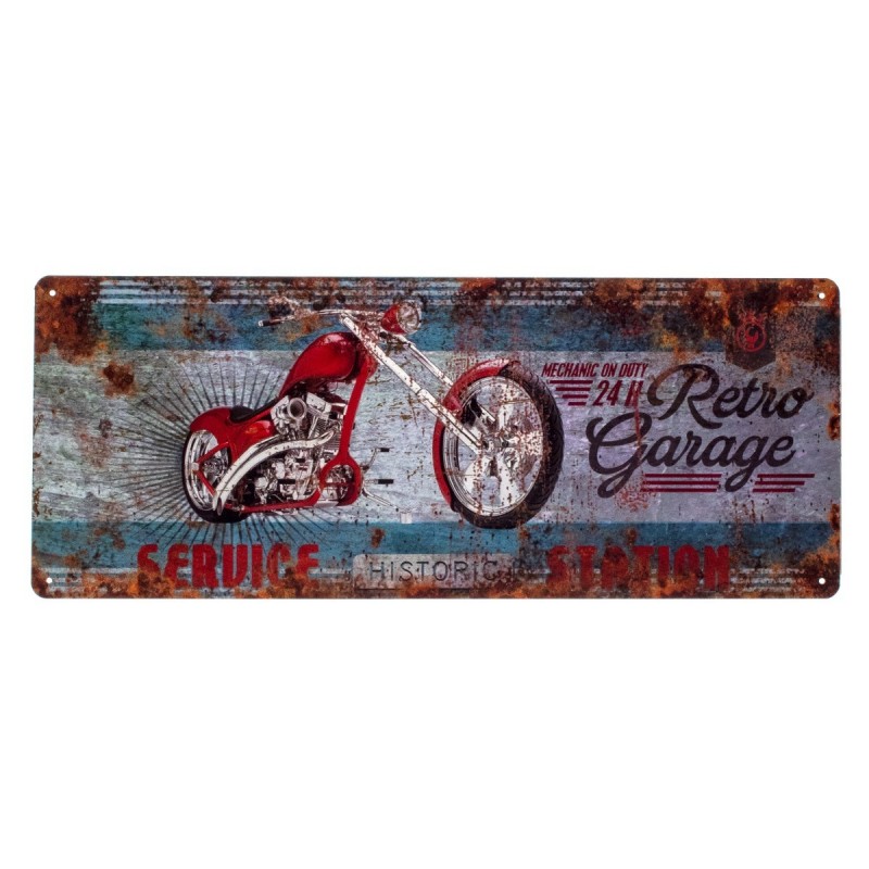 Placa Pared Adorno Decorativo Vintge Metalico Moto Motero 50 cm