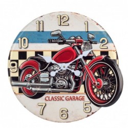 Reloj Pared Decorativo Vintage Moto Motero Metalico 40 cm