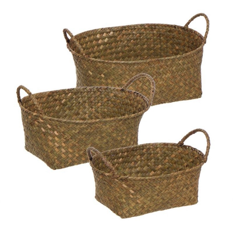 Cesta Set 3 Unidades Fibra 31 cm