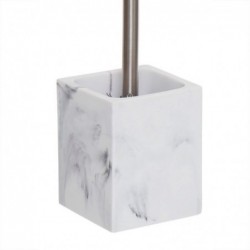 Escobillero WC Efecto Marmol Blanco 37 cm