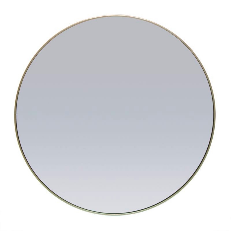 Espejo de Pared Redondo Metalico Oro 90 cm